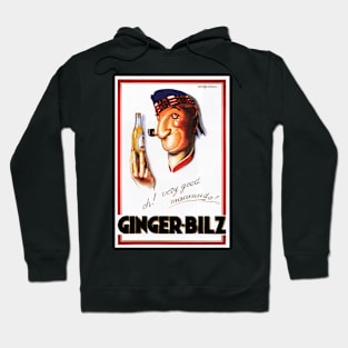 GINGER BILZ Vintage Soda Beverage Advertisement by Achille Mauzan Lithograph Hoodie